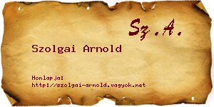 Szolgai Arnold névjegykártya