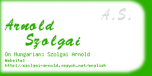 arnold szolgai business card